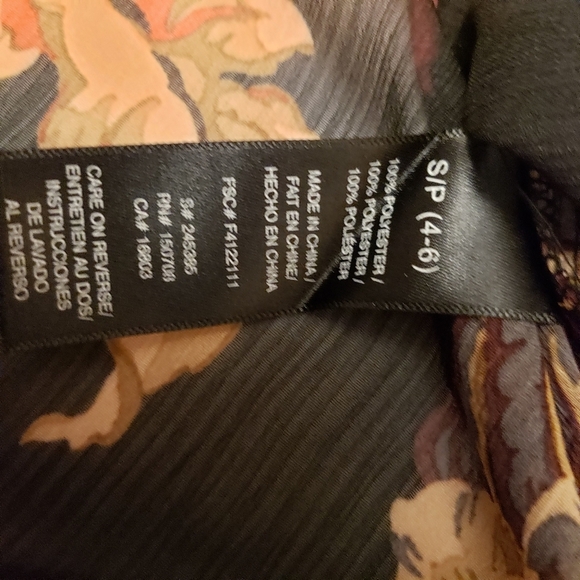 Black Floral Sheer Blouse Size - Picture 11 of 13